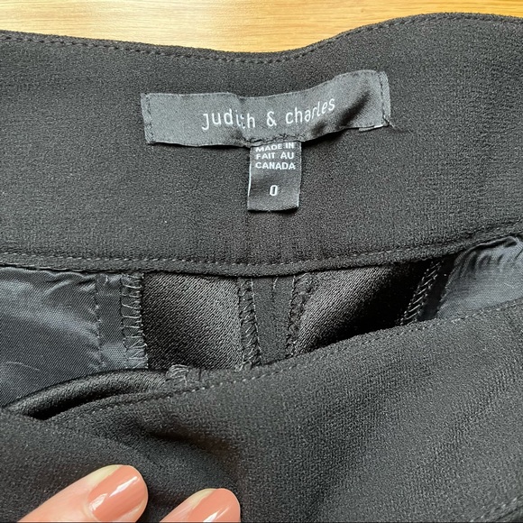 NWOT black crepe Judith & Charles pants - Picture 5 of 11